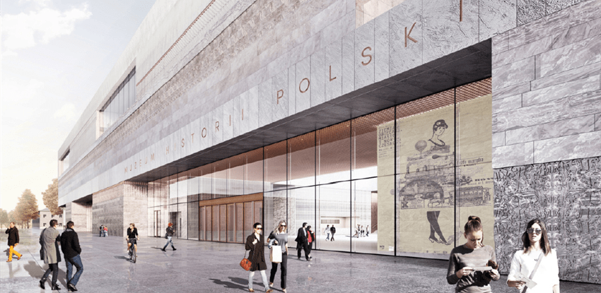 Exterior of the new Polish History Museum to be constructed by Budimex