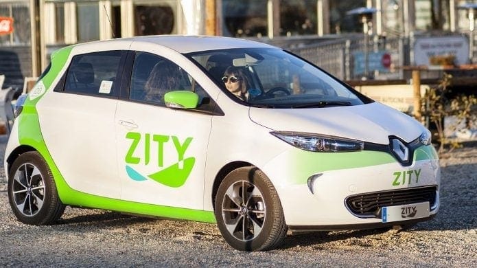 Zity electric carsharing Renault Zoe