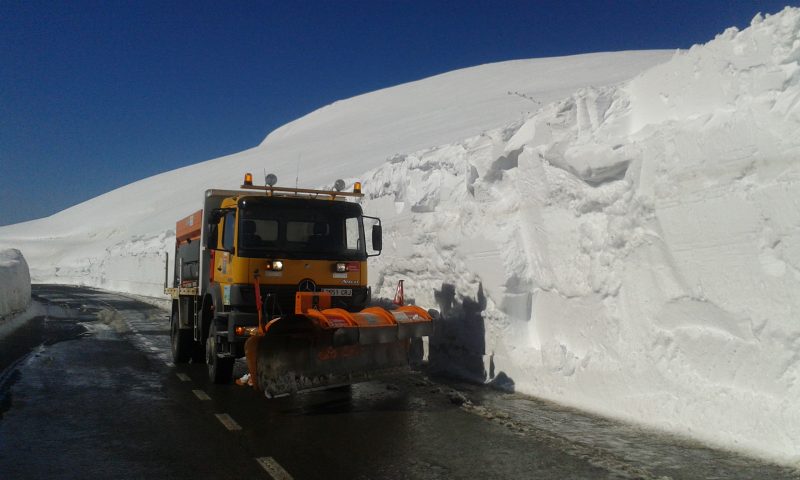 snowploughs road maintenance of snow winter