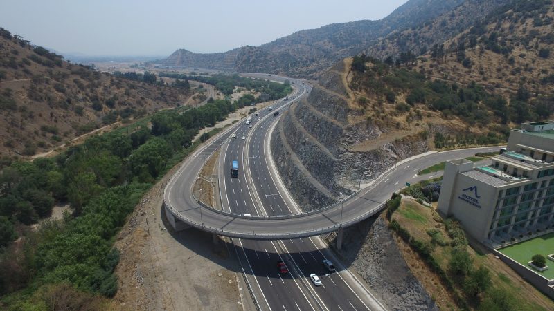 The ruta sur 5 highway in Chile