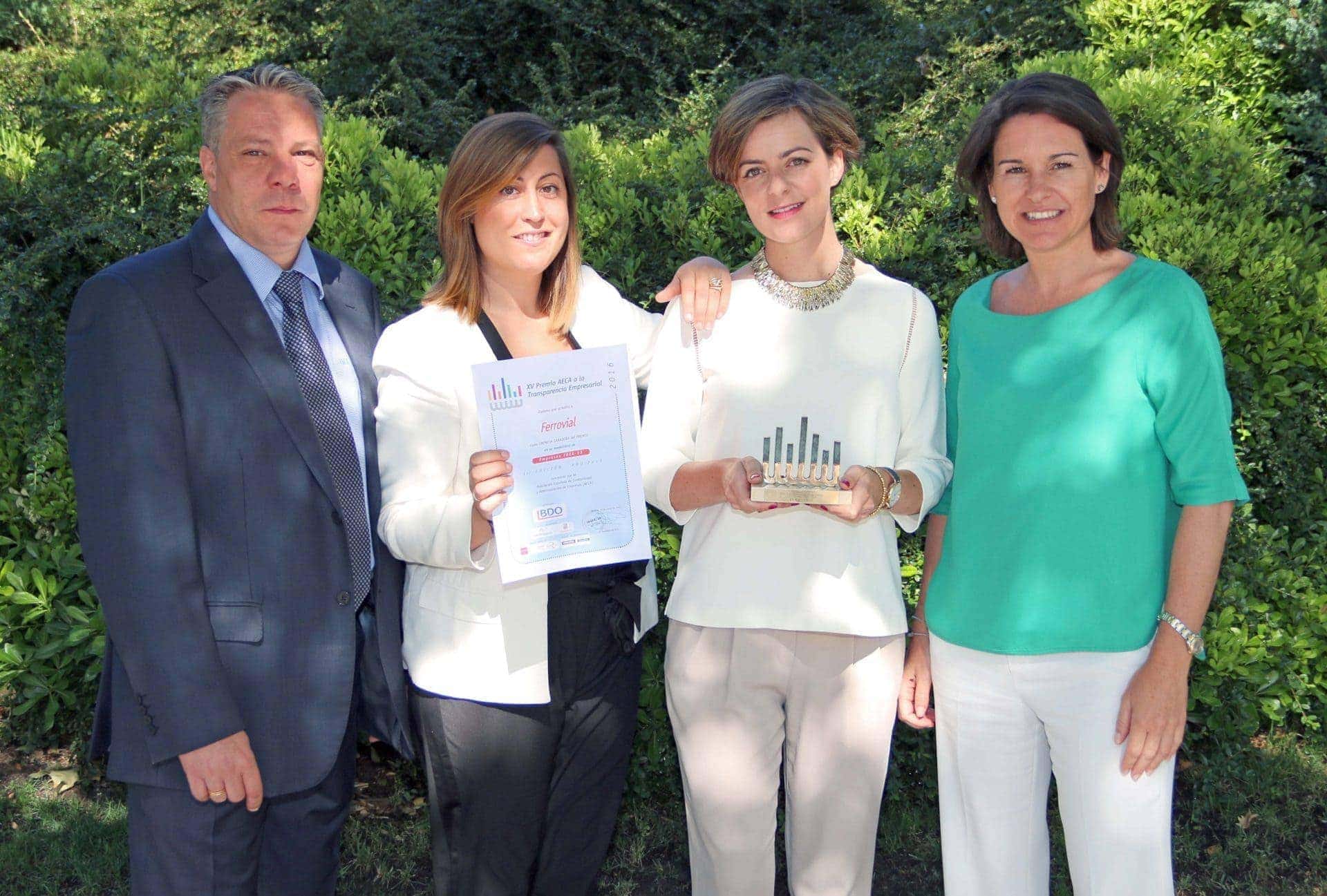 Ferrovial receives AECEA award for business transparency