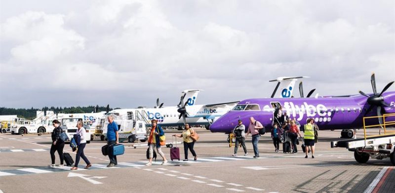 Southampton Airport with passengers