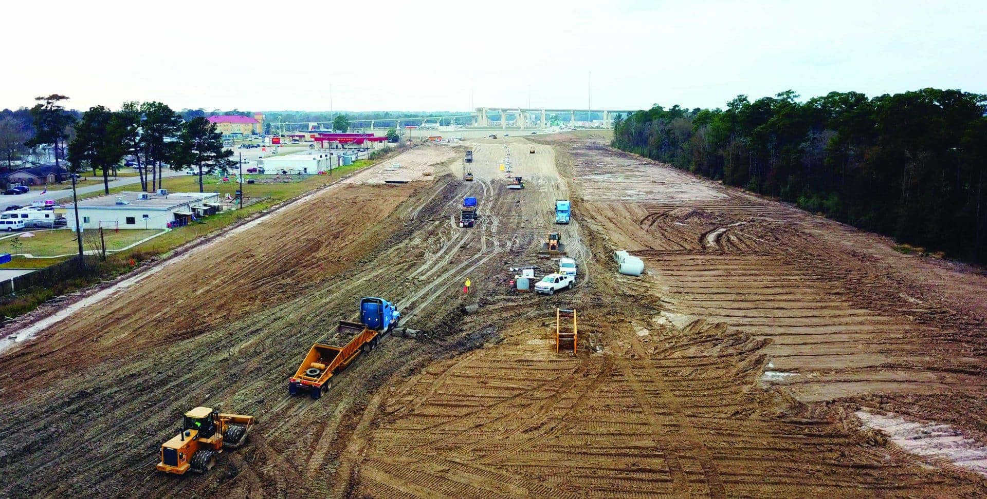 Continúan las obras del proyecto de la autopista SH 99 Grand Parkway cerca de Houston