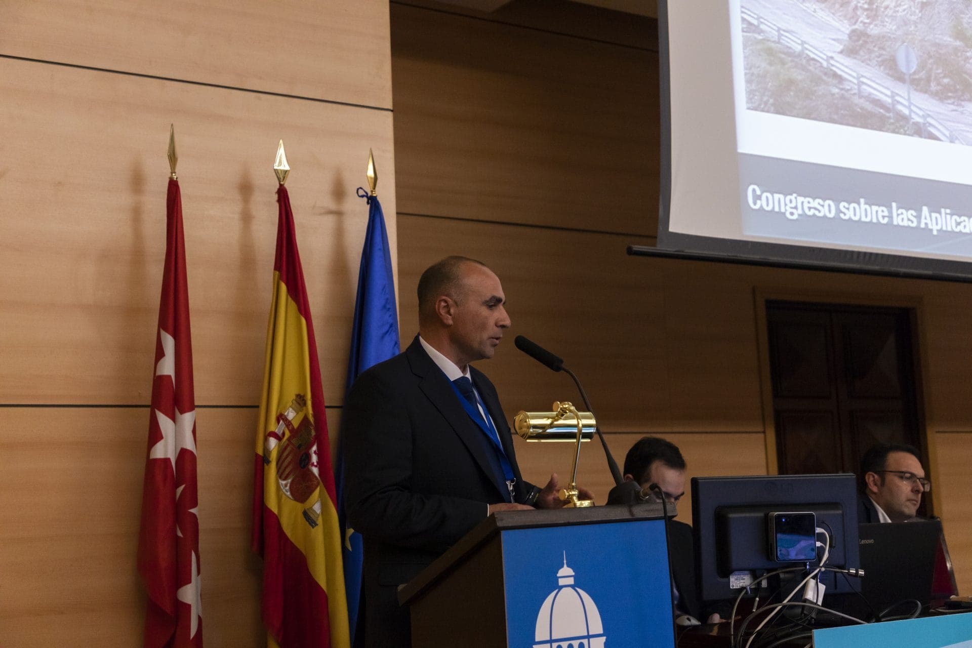 Miguel Ortin showing ASM SYSTEM: Aerial Slope Monitoring with Drones (Ferrovial)