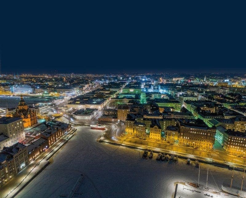 Vista aérea de Helsinki