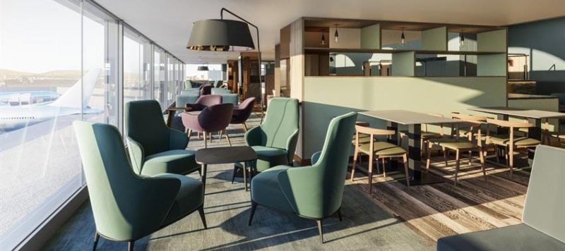 Image of the exclusive new executive lounge Lomond Lounge at Glasgow Airport