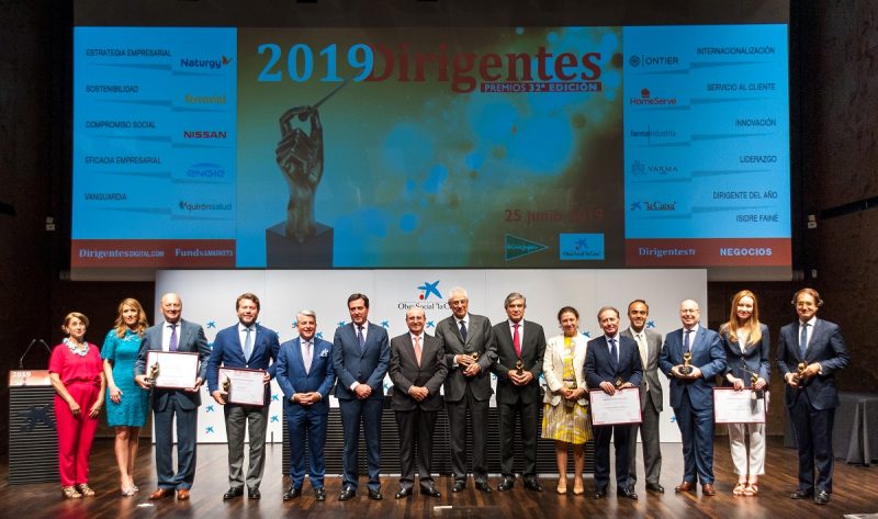 Cristina Moral, gerente de Responsabilidad Corporativa de Ferrovial, ha recogido el Premio Dirigentes 2019 en la categoría de Sostenibilidad.