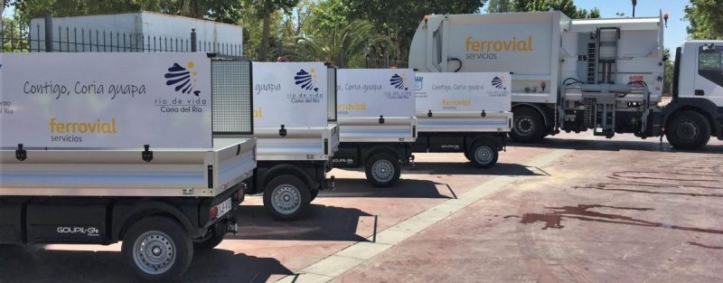 image of the new waste collection trucks from Coria del Rio