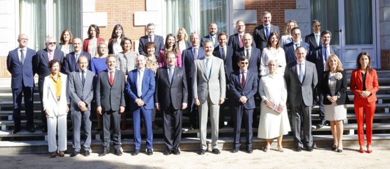 Photo of those attending the royal audience of Foretica with King Felipe VI