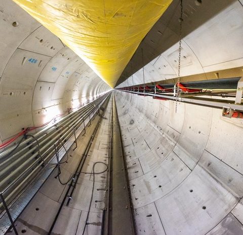  image of the interior of the Tideway tunnel