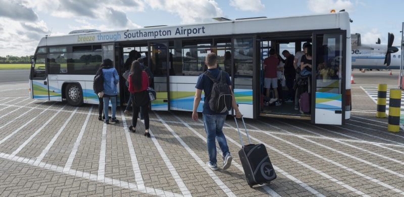 image of a passenger bus at southampton airport