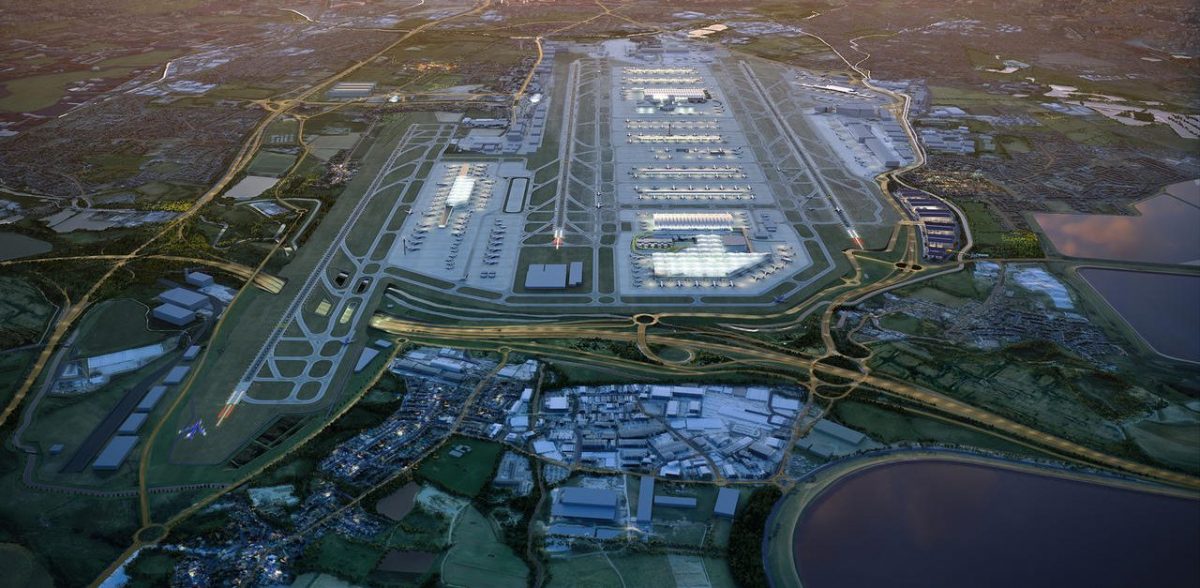 aerial image of Heathrow airport