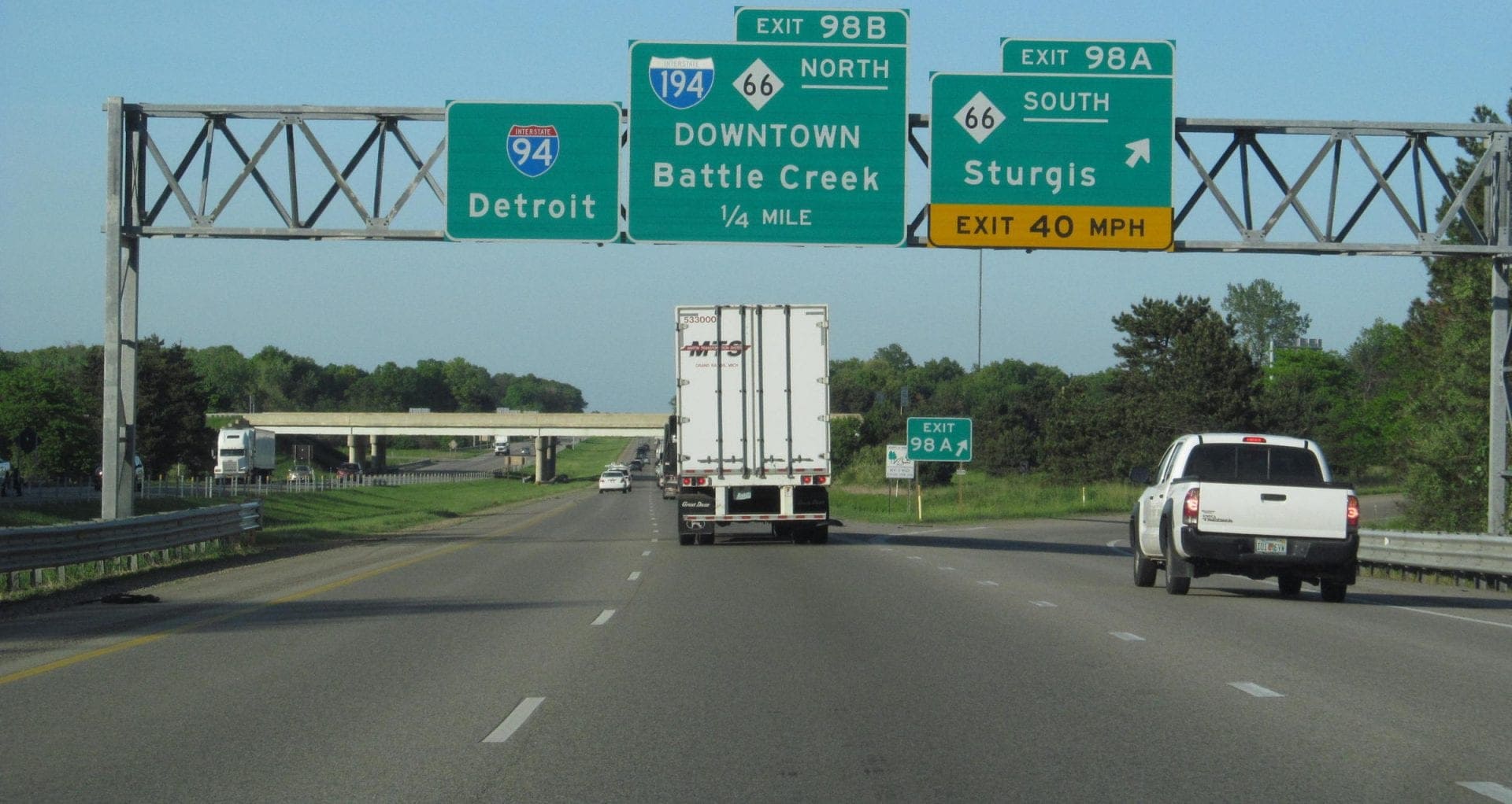Imagen de una carretera de Michigan