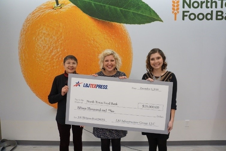 LBJ and NTE donate $30,000 to their local food banks