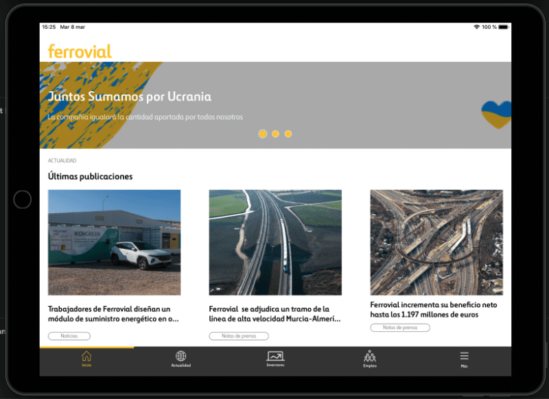 new ferrovial's app design