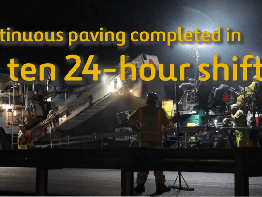 I 66 crews work a total of 11 million hours