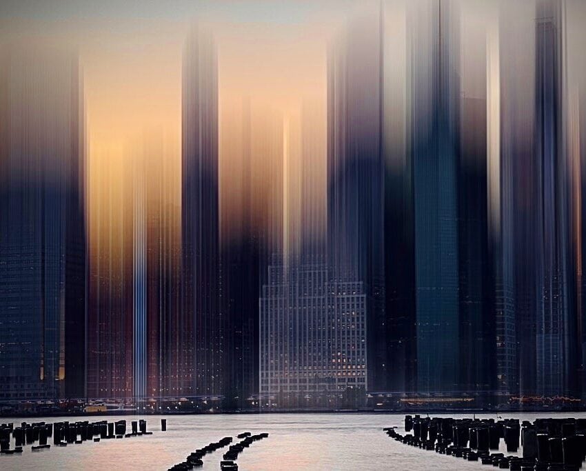Foto ganadora concurso UrbanPeek imagen de Nueva York difuminada